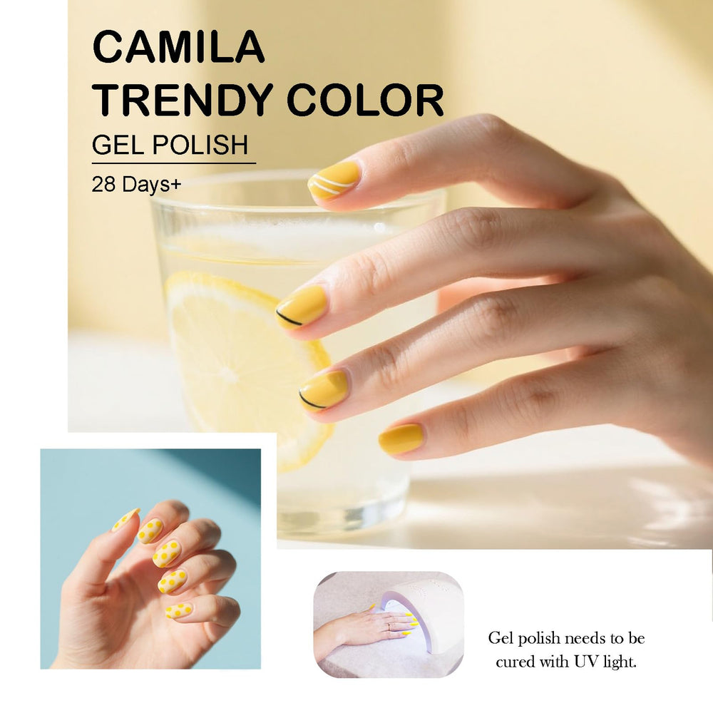 Camila professional salon DIY manicure yellow kit for versatile home nail art