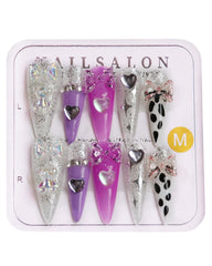 CAMILCY press on nails with almond shape for durable, reusable wear.