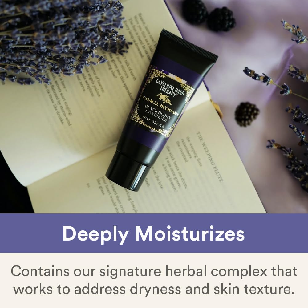 Camille Beckman gift set label highlighting two popular moisturizers