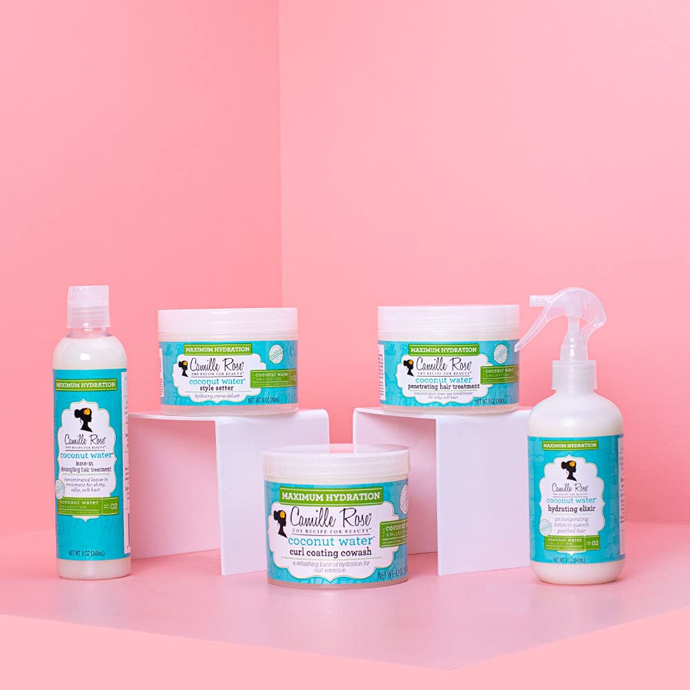Camille Rose coconut water conditioner pairing enhances moisture