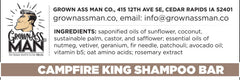 Close-up of Campfire King lather showing creamy foam and cleansing action.