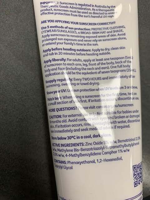 Cancer Council Sensitive Sunscreen SPF50+ dispense tip for easy, precise application.