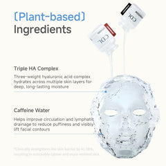 Candorlov CDL Icy Puff Mask label notes hyaluronic acid complex