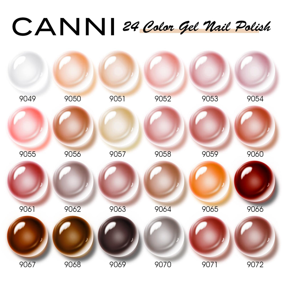 CANNI Jelly Gel Nail Polish Set bottles close-up showing glossy finishes