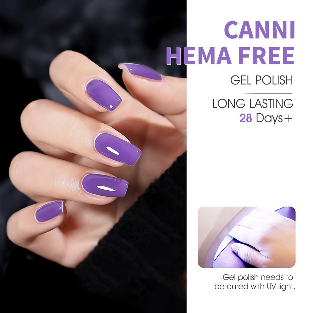 CANNI front view of the gel polish kit with tools for DIY nails