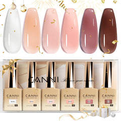 CANNI 9ml gel polish set bottles in a six-pack with easy color selection.