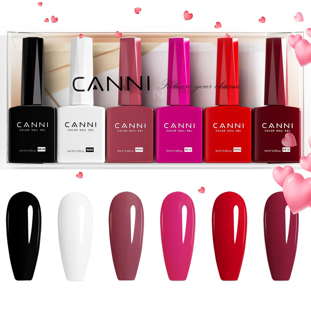 CANNI 9ml Hema-Free white bottle for at-home gel manicures with clean color view