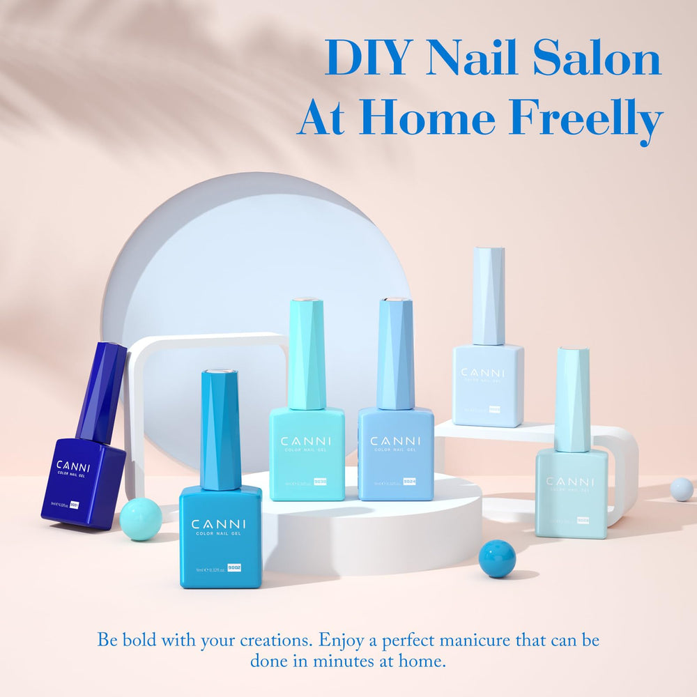 CANNI Aquarius ocean-swatches display the vibrant shade ideal for summer manicures