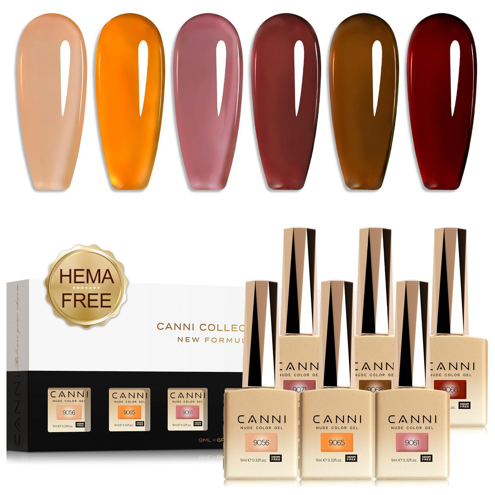 CANNI brown jelly bottle color view for precise shade during gel manicure