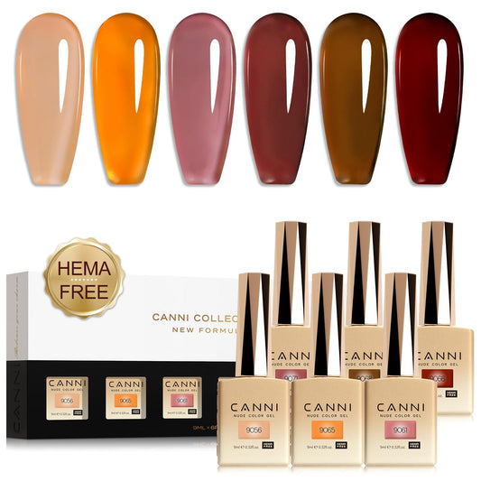 CANNI brown jelly bottle color view for precise shade during gel manicure