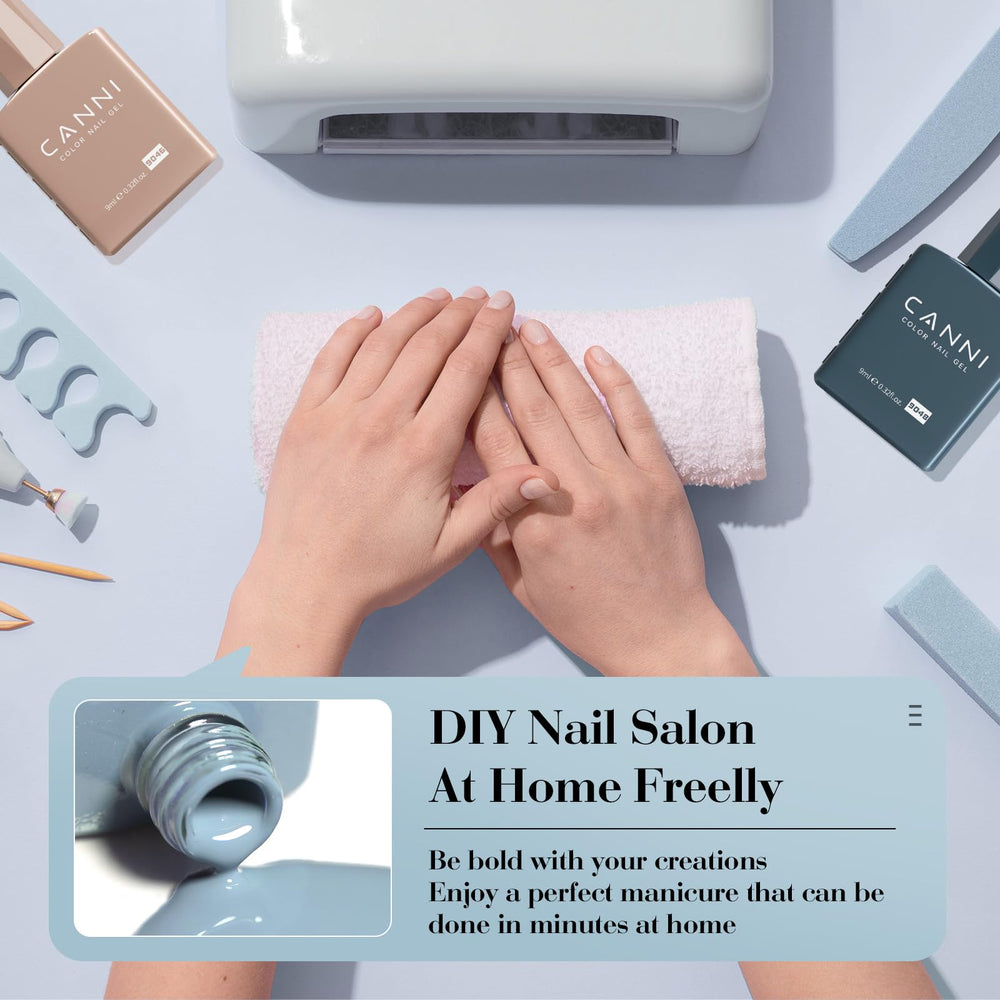 CANNI kit layout illustrates organized at-home manicure setup