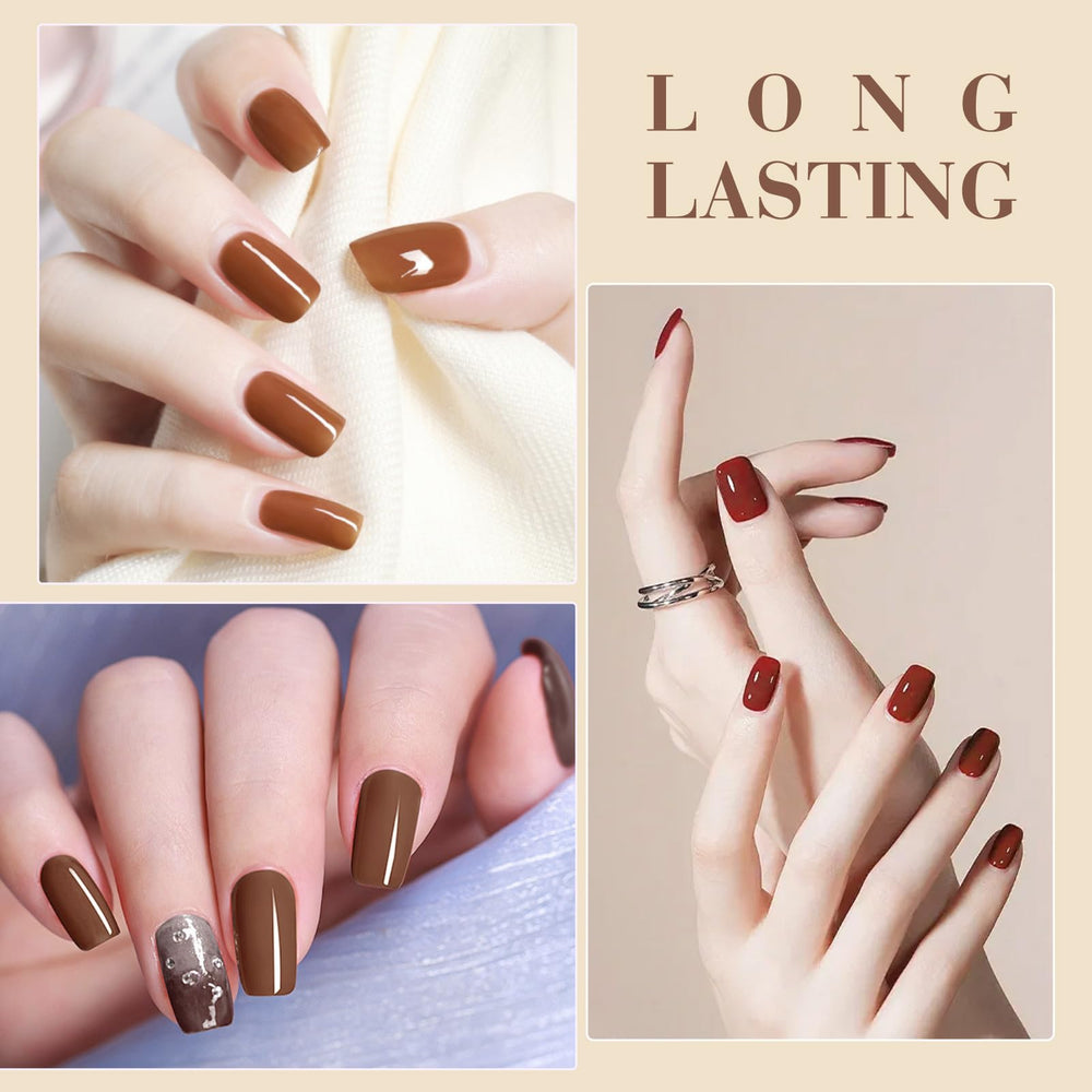 CANNI Brown Nude gel bottle khaki swatch for versatile winter nails.