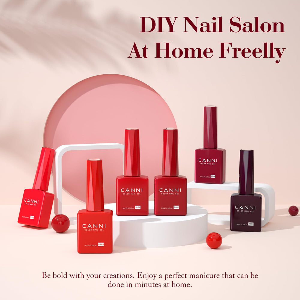 CANNI burgundy gel bottle captures rich shade for chic manicure
