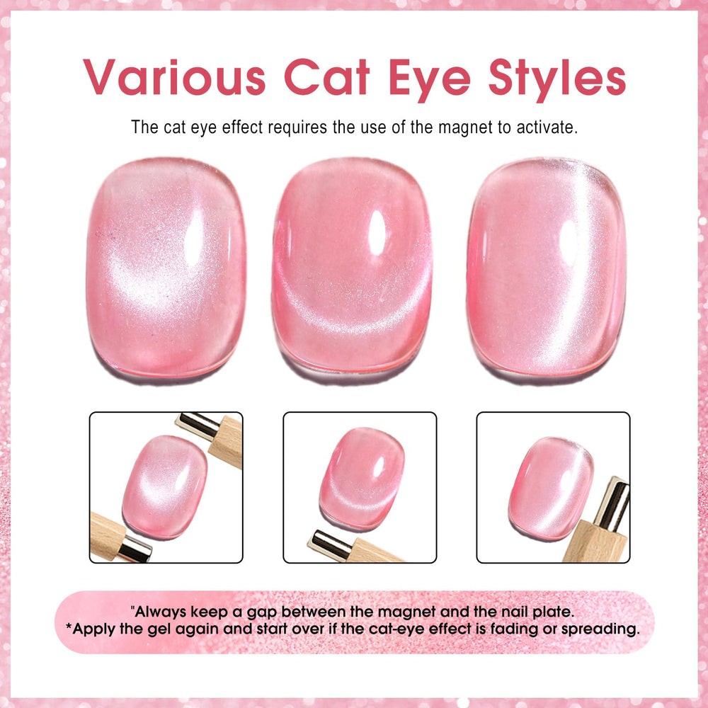 CANNI cat-eye gel polish nude chic with magnet for elegant everyday styles