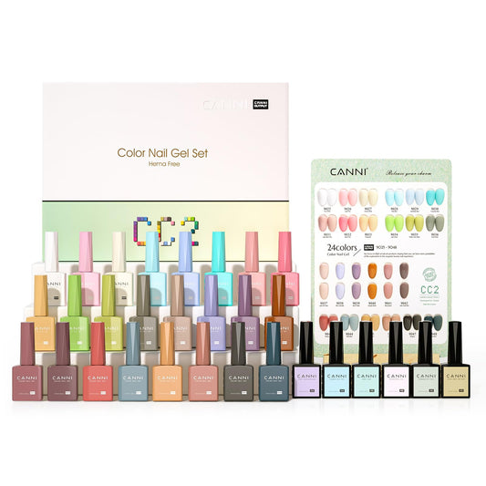 CANNI CC2 full gel polish set shows all shades for versatile at‑home manicures