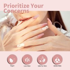 CANNI CC7 nude pink translucent shade for natural-looking nails.