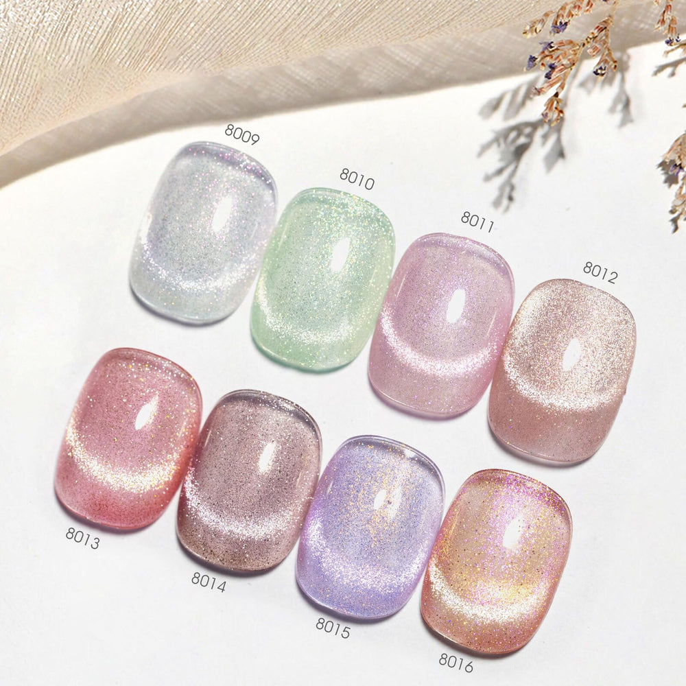 CANNI color swatches show pink, green, purple, silver glitter rainbow for inspiration.