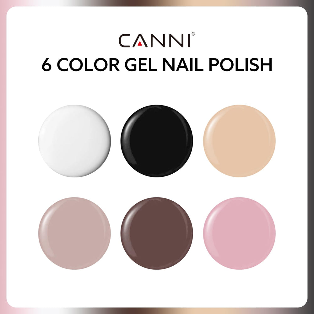 CANNI swatches display white, black, nude, pink for quick color preview