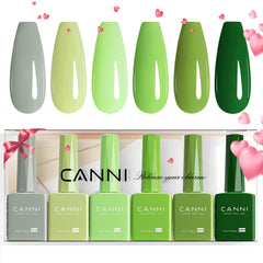 CANNI at-home manicure with emerald green gel nails comes with professional vibes