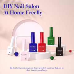 CANNI gel polish in pink for vibrant nails and easy soak-off removal