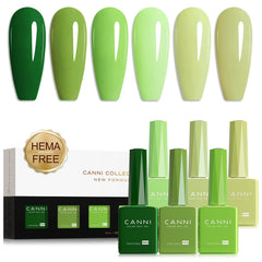 CANNI Olive gel nail polish bottle showing vibrant spring shade for easy color selection