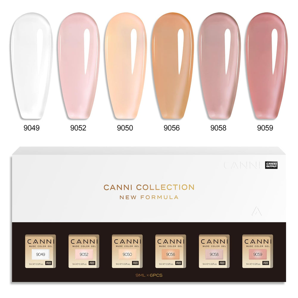 CANNI Jelly Gel tips image showing base and top coat guidance.