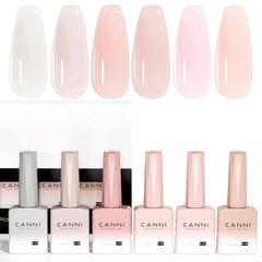 CANNI Jelly Nude Pink gel bottle shows neutral color for at-home manicure