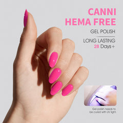 CANNI light baby pink gel polish bottle for subtle nails