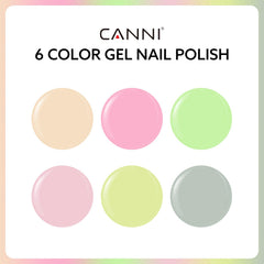 CANNI pastel gel nail polish green, vibrant pastel color for creative looks