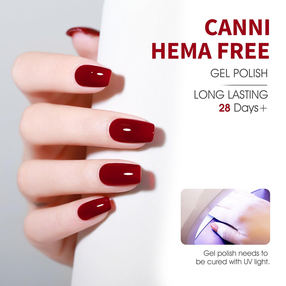 CANNI curing with UV/LED lamp takes 90–120 seconds.