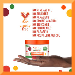 Cantu Care for Kids Leave-In Conditioner 10 oz bottle in a 3-pack