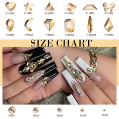 Canvalite AB clear rhinestones close-up showing brilliant light reflection for nails.