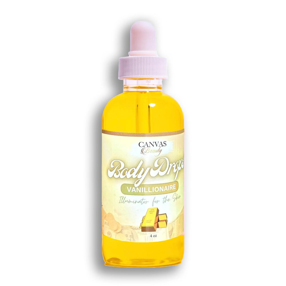 Canvas Beauty Body Drops Vanillionaire bottle ready for deep hydration