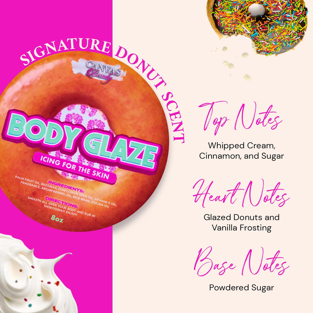 Canvas Beauty Body Glaze Glazed Donut jar texture showing creamy whipped consistency