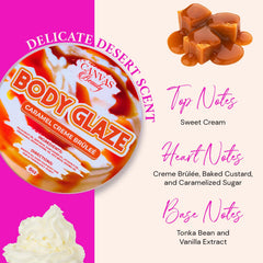 Canvas Beauty Body Glaze tub close-up reveals whipped texture for silky hydration