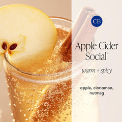 Capri Blue Apple Cider Social label close-up showing fragrance notes