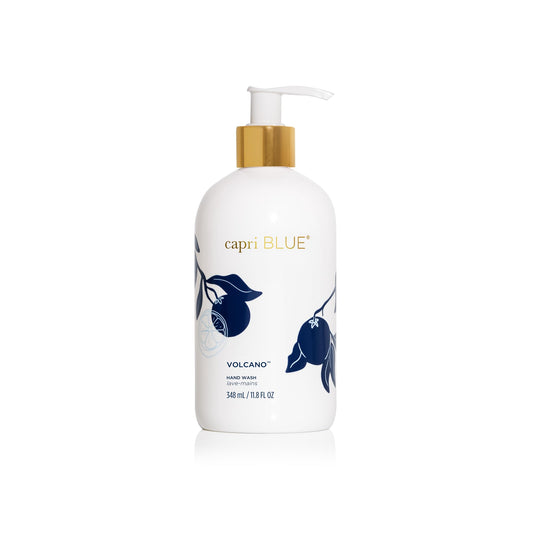 Capri Blue Volcano Flora Edit bottle on sink adds stylish fragrance to your routine