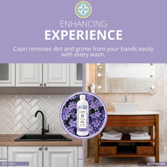 CAPRI ESSENTIALS hand soap pump on sink enables easy daily cleansing.