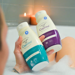 Caprina Amazing Body Wash soft-lather close-up highlighting velvety cleansing