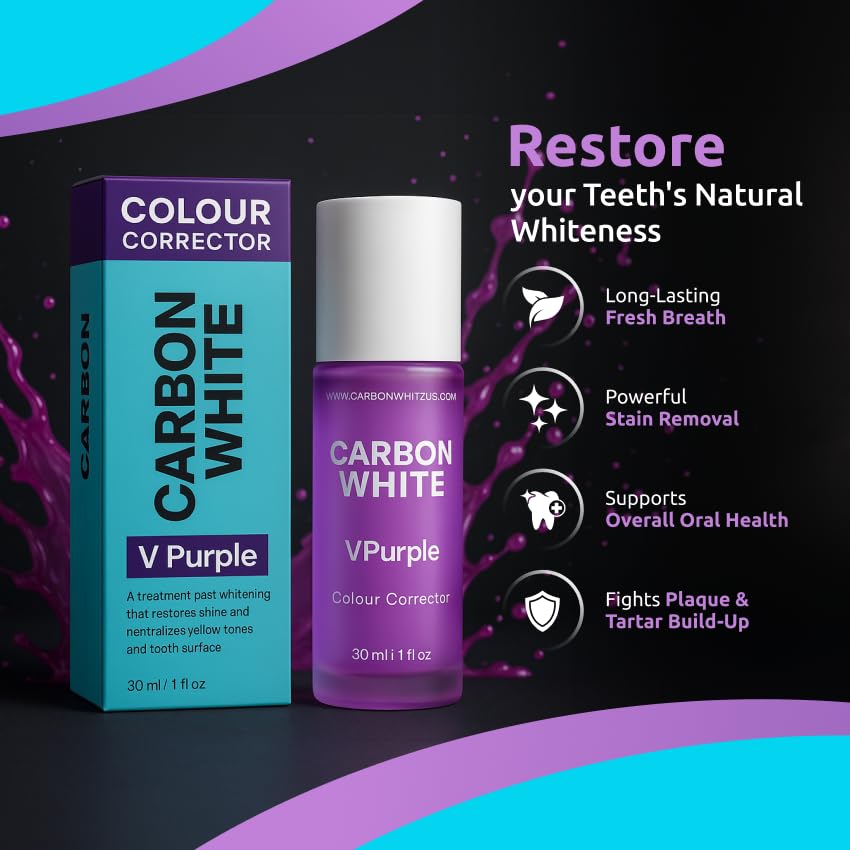 Carbon White VPurple paste dispenses evenly for comfortable daily use.