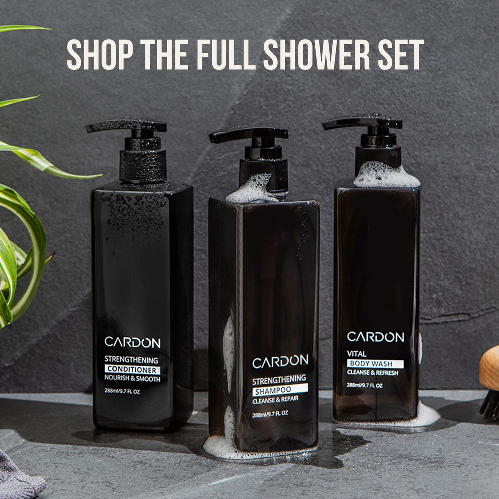 Cardon Hair Growth Conditioner lifestyle shot in daily routine.