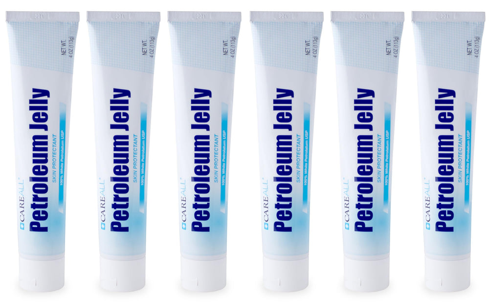 CareAll petroleum jelly 4oz tube front view, fragrance-free skin protection