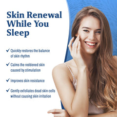 Carenology 95 RE:BLUE Night Oil texture close up shows lightweight, non sticky absorption.
