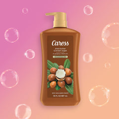 Caress Shea Butter and Brown Sugar swirl highlights creamy texture.