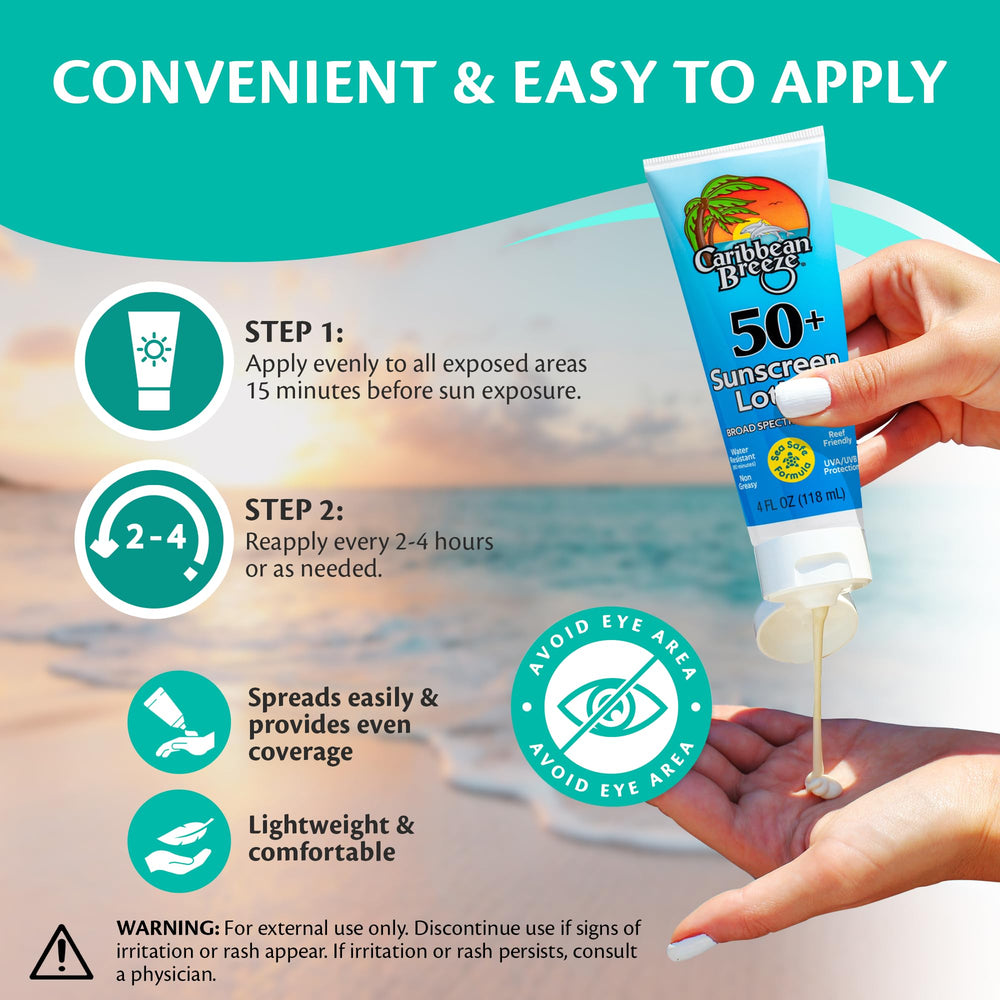 Caribbean Breeze paraben-free sunscreen is USA-made and keeps coral reefs safe