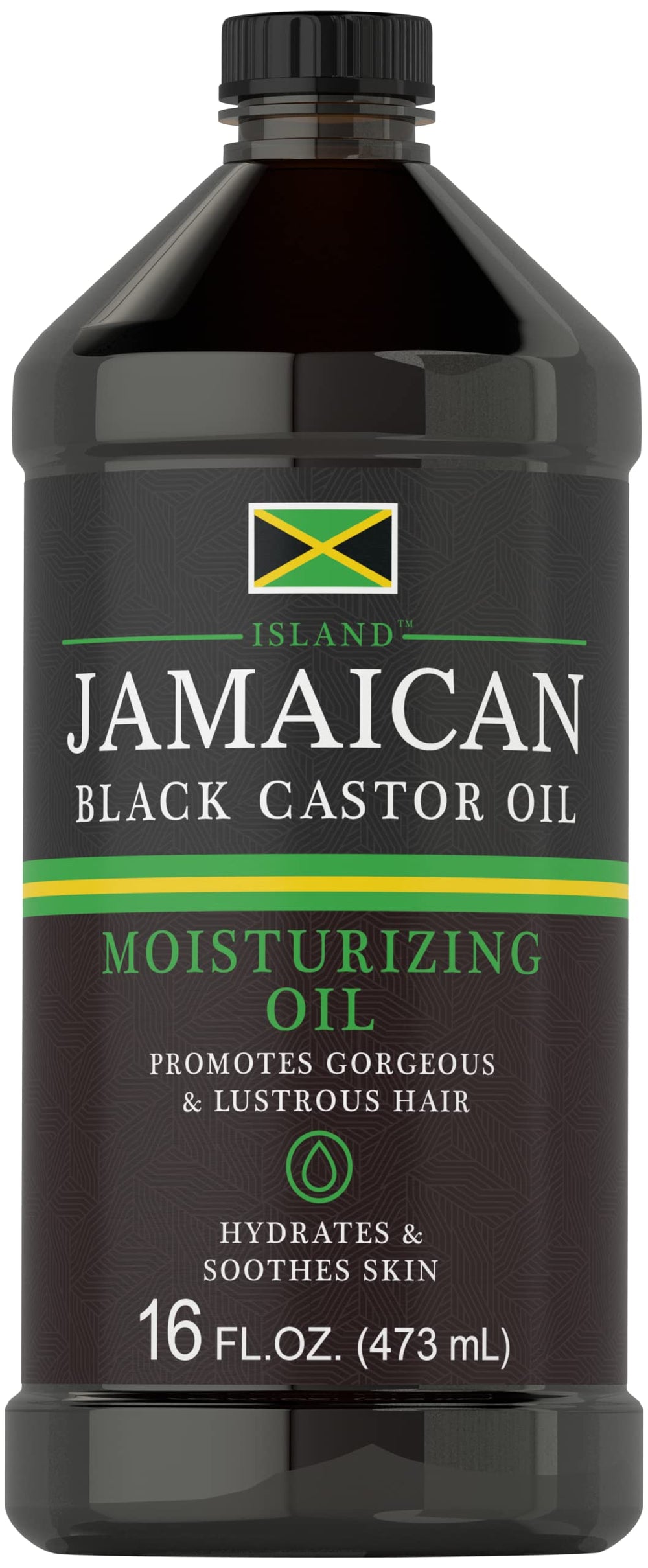 Carlyle Jamaican Black Castor Oil bottle showcases pure conditioning for hair and skin.