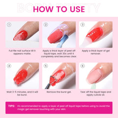 CARMEIN step-by-step removal process shown for clean, salon-like nails