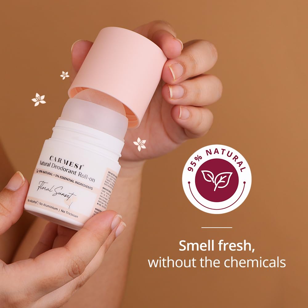 Alcohol-free Carmesi deodorant illustration highlighting gentle skin care.