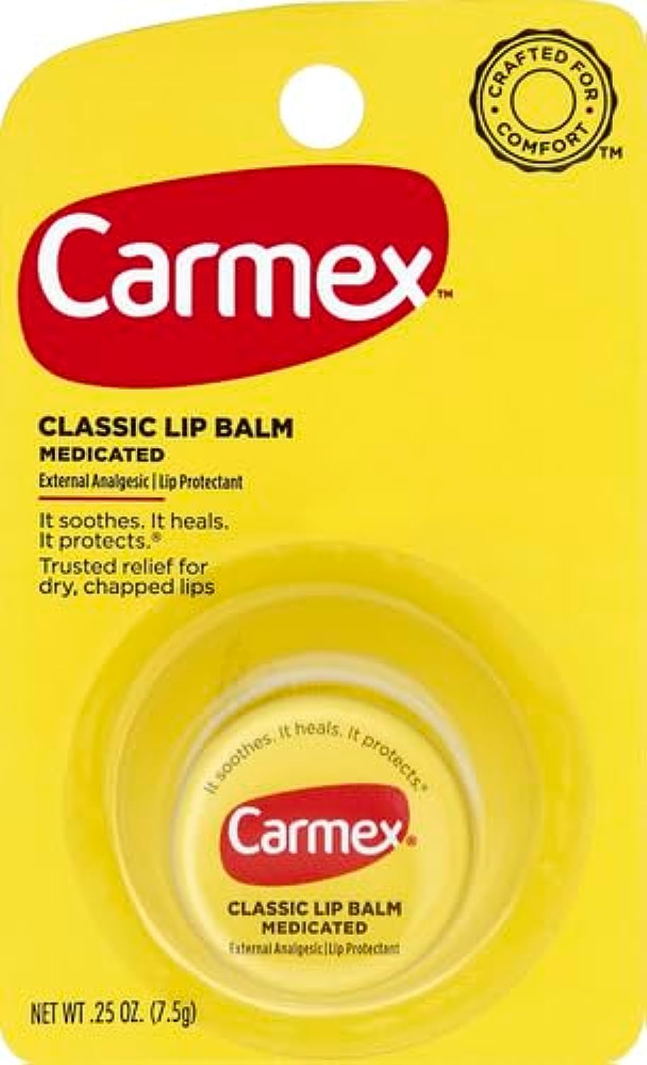 Carmex Classic Lip Balm Medicated tube for soothing lip care.