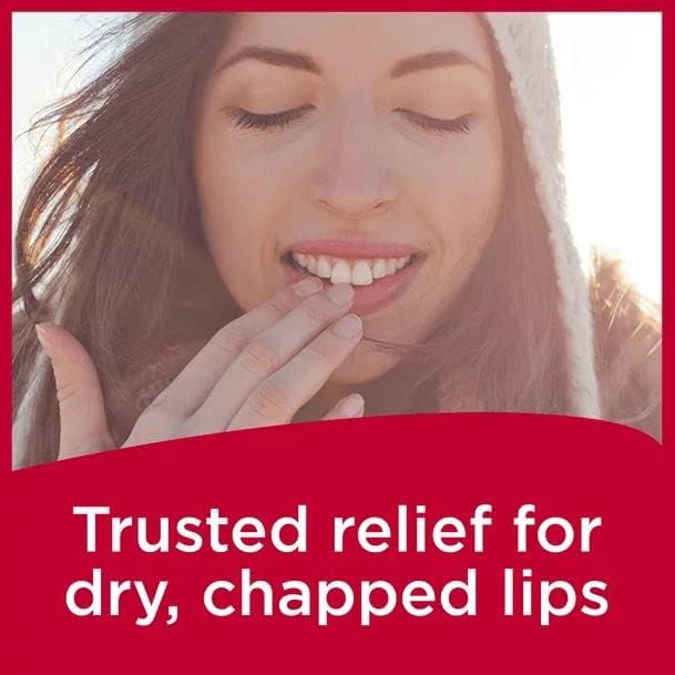 Carmex Classic Lip Balm Menthol cooling close-up.